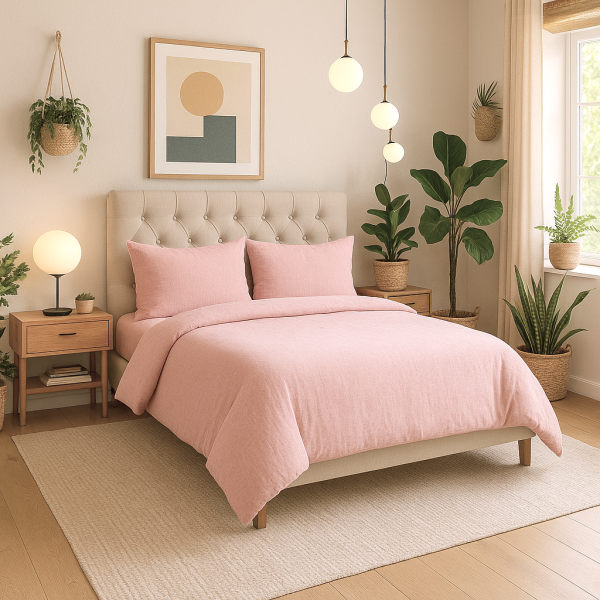 Posteljnina Lan Roza Perla D1