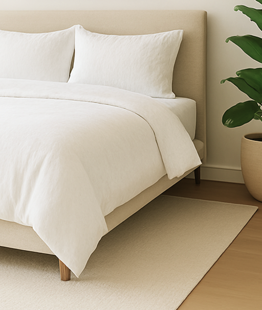 Posteljnina Lan bela