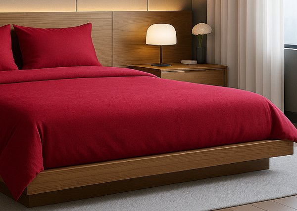 Posteljnina bombaž Percal bordo 179X 1