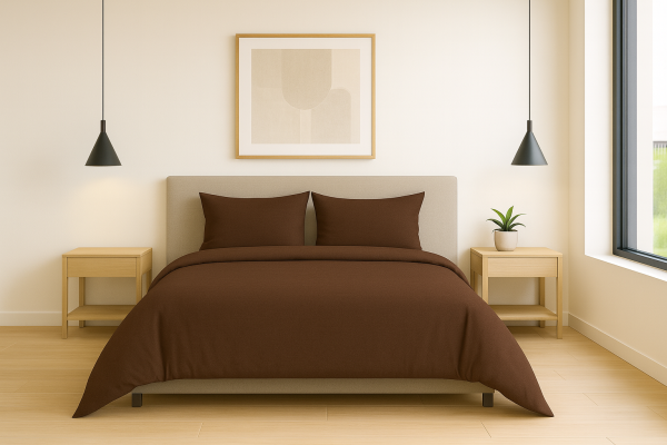 Posteljnina bombaž Percal čokolada 816S