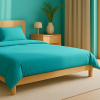 Posteljnina bombaž Percal turkizna 064M 1
