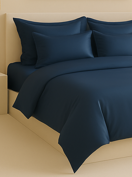 Posteljnina bombaž Saten Fresh&Green Navy D1