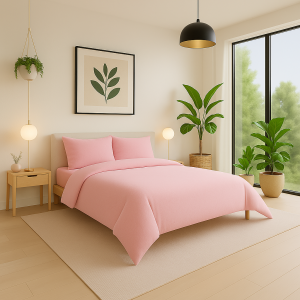 Posteljnina bombaž flanela roza