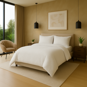 Posteljnina bombaž flanela smetana