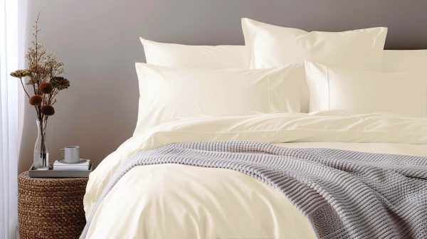 Posteljnina bombaž Saten Smetana 790C