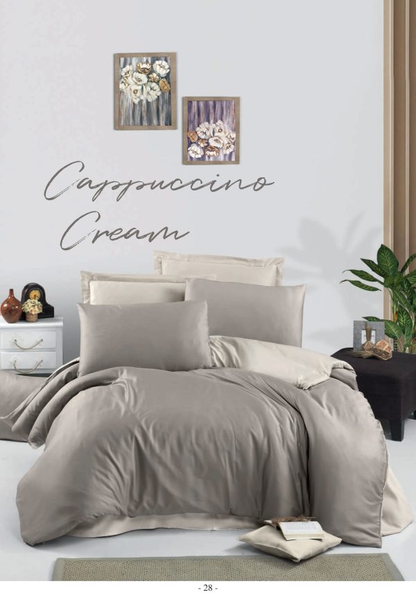 Posteljnina bombaž Saten Fresh&Green Cappuccino Cream