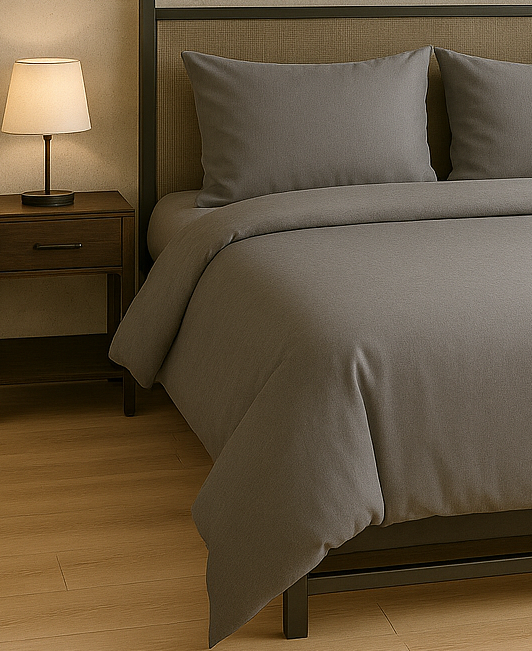 Posteljnina bombaž Percal siva 108M 1