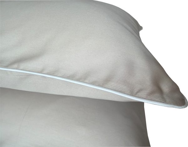 Prevleka za vzglavnik Saten Fresh&Green Aurora slonokoščen trak